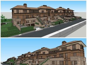 精品欧式风格古典欧式多层住宅别墅建筑SU模型设计图下载 图片2.93MB 建筑模型库 SU模型